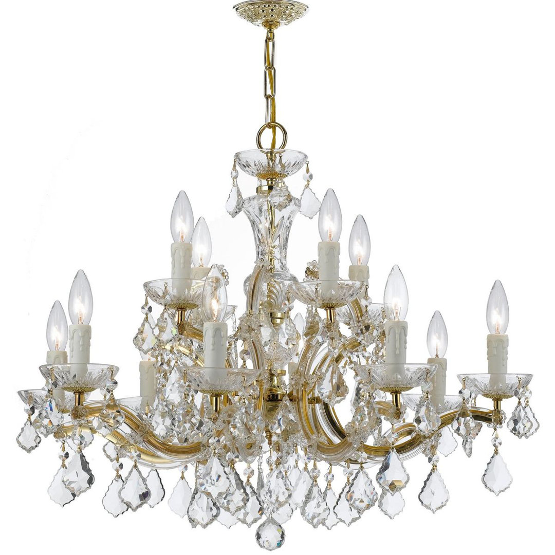 Weekes 12 - Light Dimmable Tiered Chandelier Willa Arlo™ Interiors 