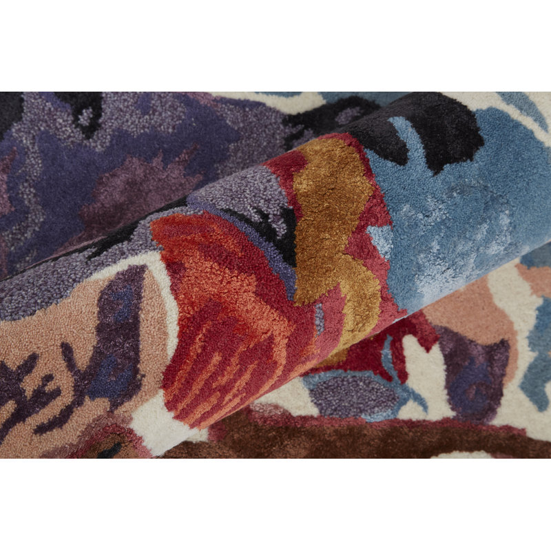 Dafney Floral Area Rug, Square 1'6" 