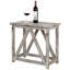 Torched Solid Wood Side Table