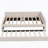 Upholstered Platform Bed with USB and Twin Size Trundle-375979147
