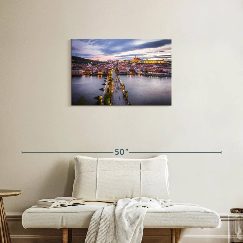 Lilie Charles Bridge to Prague, H 20 po x l 30 po