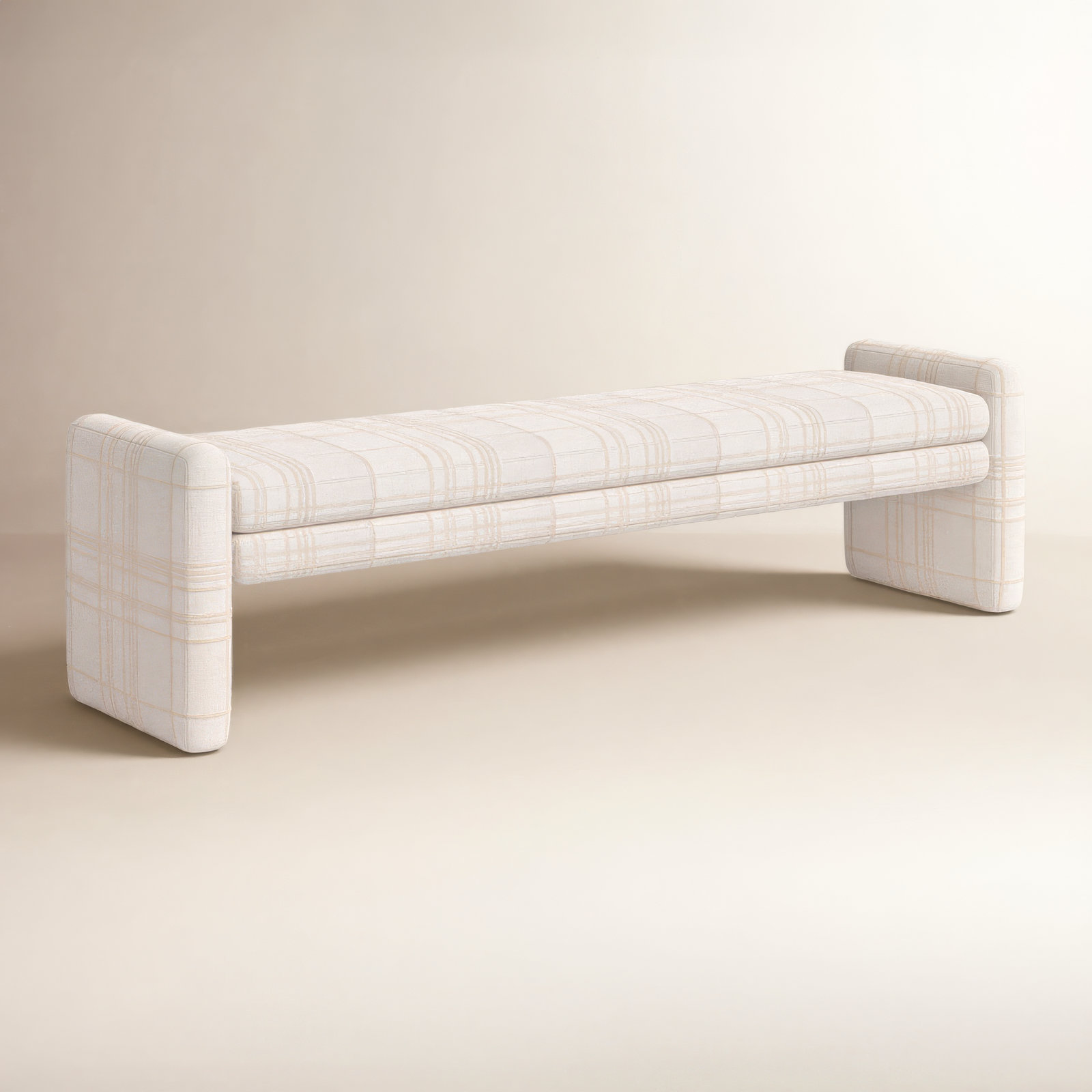 Geordi 70" Dining Bench, Sheffield Ivory