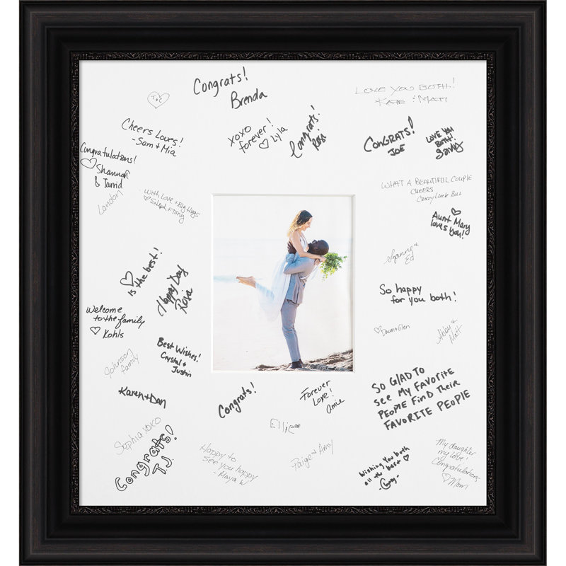 Parlor Signature Mat Picture Frame, Photo Frame Wedding Guest Book Alternative, Autograph Picture Mat for Signature Board, Wedding Celebrations Graduations Support Encouragement or Retirement