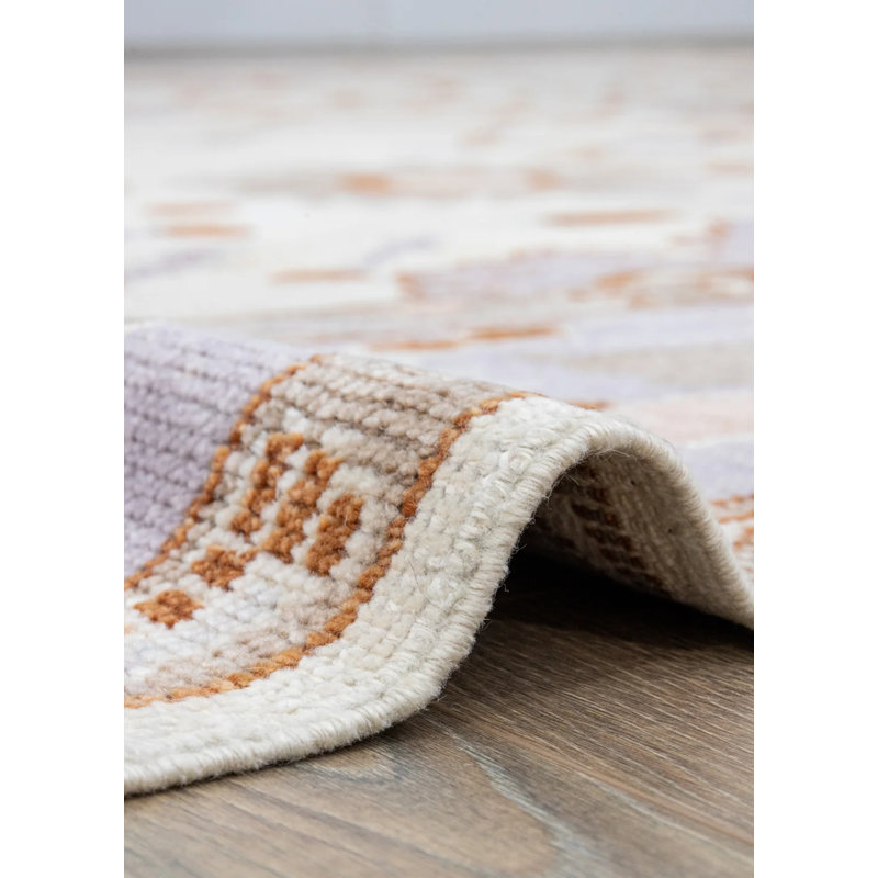 Tapis crème unique en laine 8 pi 10 po x 12 pi 10 po Oushak