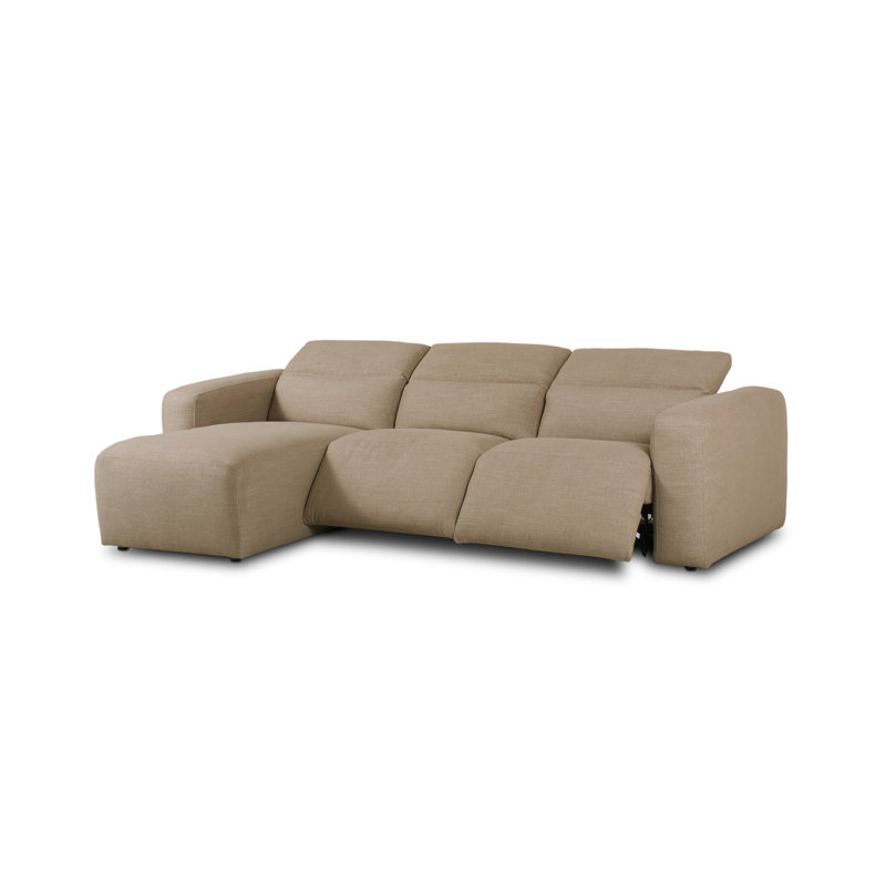 Radley Chaise Sectional, Left Hand Facing, Crypton Nomad Taupe Polyester Blend