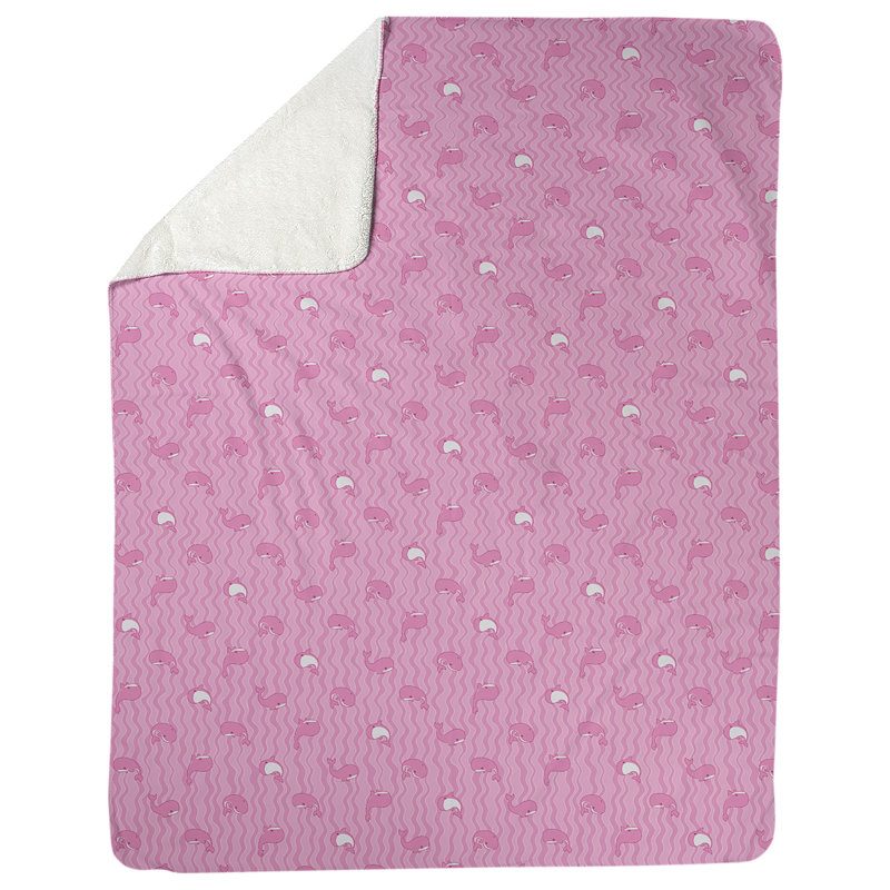 Couverture Katelyn Elizabeth Whales, L 52,5 po x L 62,5 po, Rose