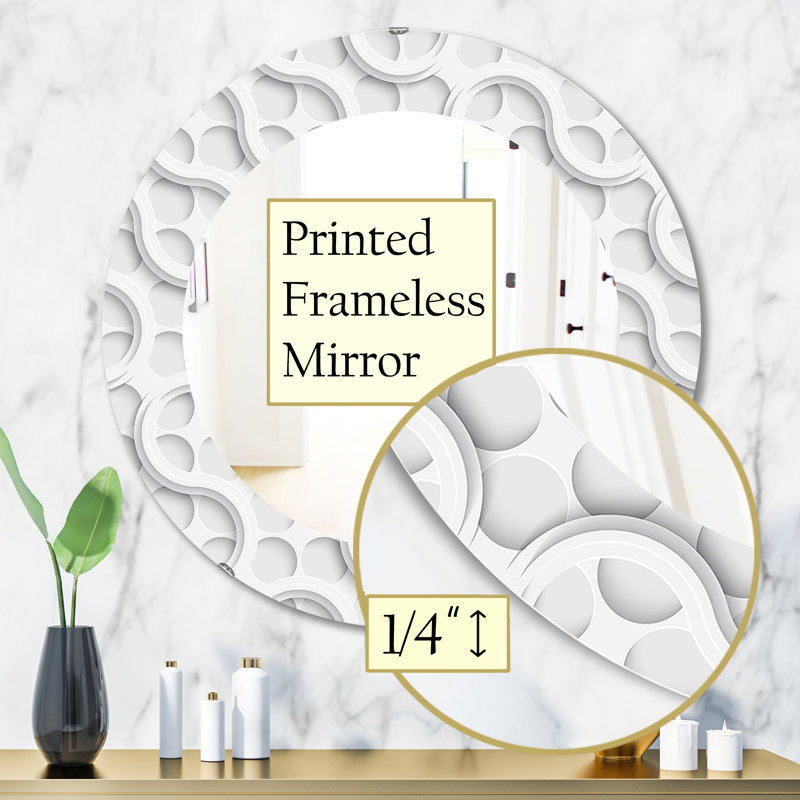 Miroir mural scandinave Mid-Century 13, H 31,5 po x l po