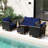 4 Pcs Wicker Patio Furniture Set With Removable Cushions Storage Coffee Table-359246148