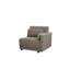 Canapé modulaire en lin brun 4 pièces avec coussins décoratifs