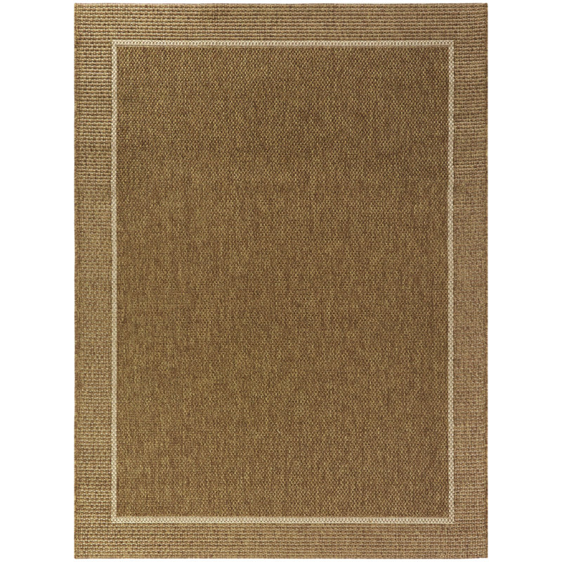 Tapis intérieur / extérieur brun clair Eakin, Rectangle 2 pi x 2 pi 11 po
