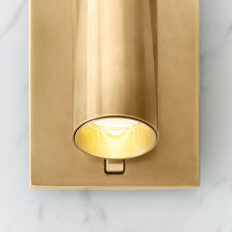 Ponte 1 - Light LED Flush Mounted Sconce, Natural Brass