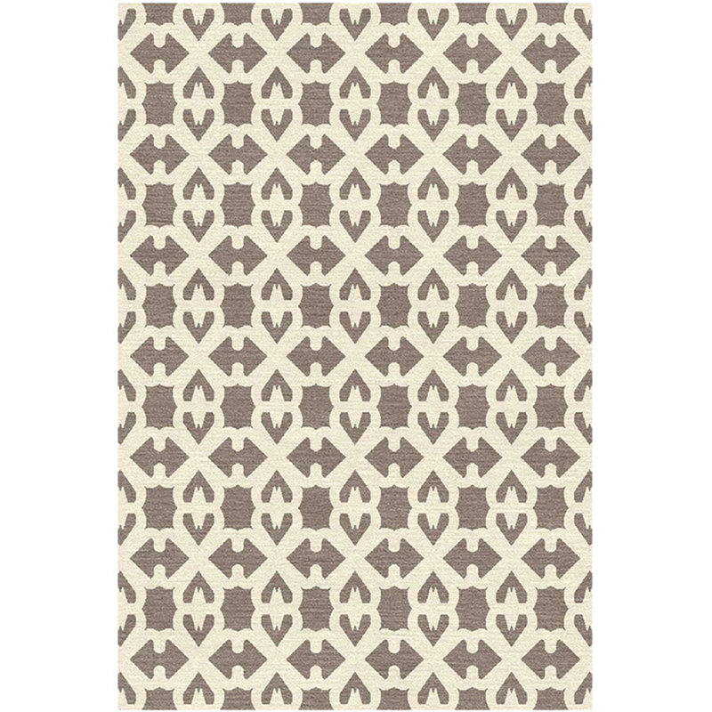 Byzantine Wool Geometric Area Rug in Beige/Brown