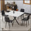 Ensemble de 4 chaises de salle à manger, chaises de cuisine modernes, siège de salle à manger rembourré en polyuréthane et pieds robustes en métal