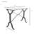 Modern White 42 Inch Marble Top Console Table
