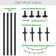 10 FT Outdoor String Light Poles for Backyard, 4-Pack, Bistro String Light Poles Includes 100 ft. of G40 LED Bulb Lights, Poles Extends up to 10 FT