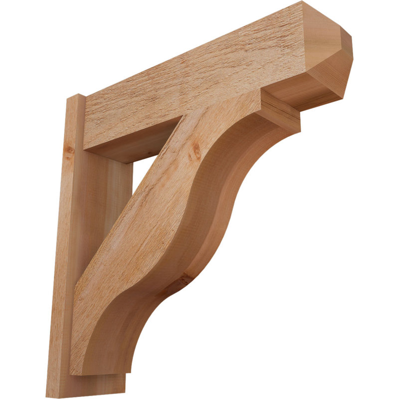 Persienne en bois rustique Funston Craftsman, P 30 po x H 30 po, Cèdre rouge de l'Ouest de 8 po (sciage brut)