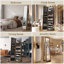 Chrisney Swivel Jewelry Armoire with Full Length Mirror, Interior Vanity Mirror and 3-Color Lights-702962970