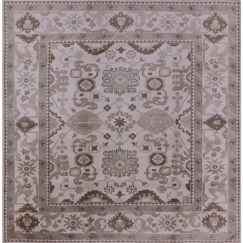 Tapis oriental beige / brun, Carré 4 pi