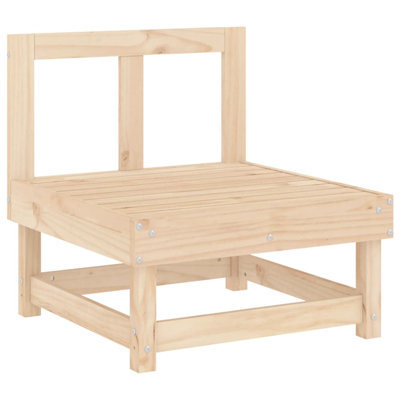Ophelia & Co. Patio Middle Sofas 2 Pcs Solid Wood Pine by Ophelia & Co.