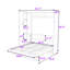 Wooden Murphy Bed with LED Lighting, Wardrobe and Storage Shelves-1652238063-1652238066