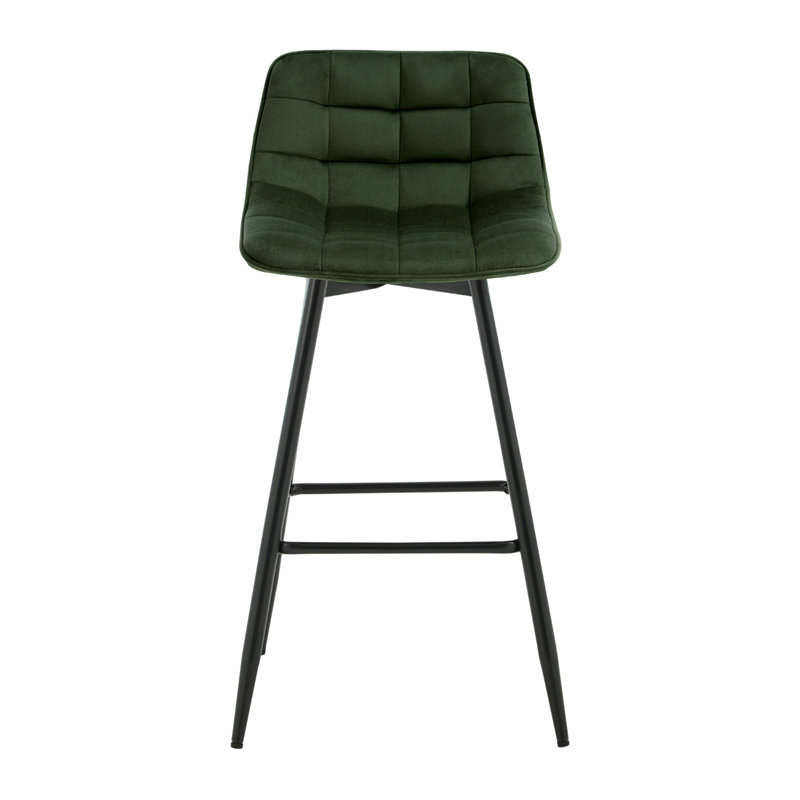 Heyman Upholstered Counter Stool, Dark Green, 2