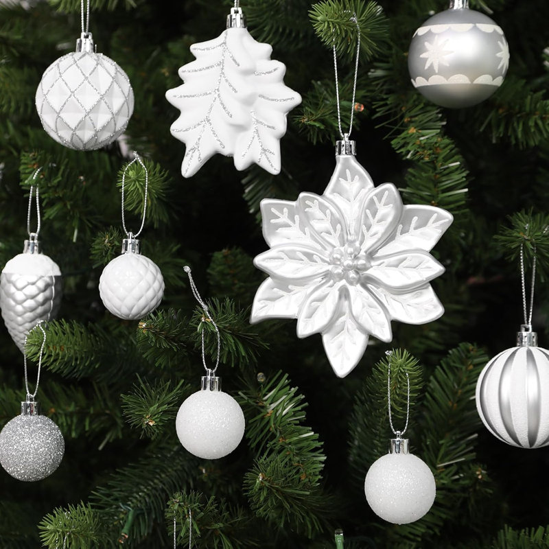 43.1 cm Plastic Shatterproof Finial Ornament, Silver