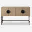 Armoire en bois d'orme 4 portes Uttermost Lunar