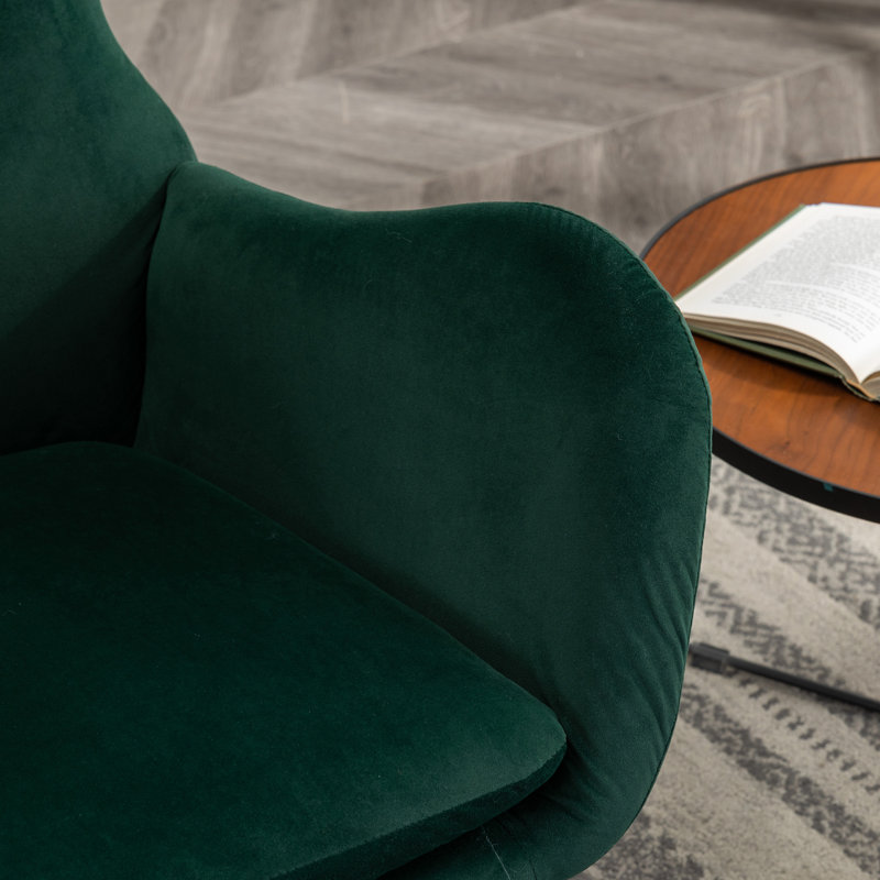 Chaise berçante en métal, Vert