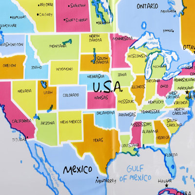 World Map Shower Curtain Waterproof Vinyl Bathroom Decor With Vibrant Colors Easy To Clean 70X72 Inches