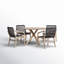 Jaylon 47'' Round 4 - Person Outdoor Dining Set-352724808