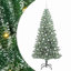 vidaXL Artificial Christmas Tree Snow Flocked with LED Light-1847302516