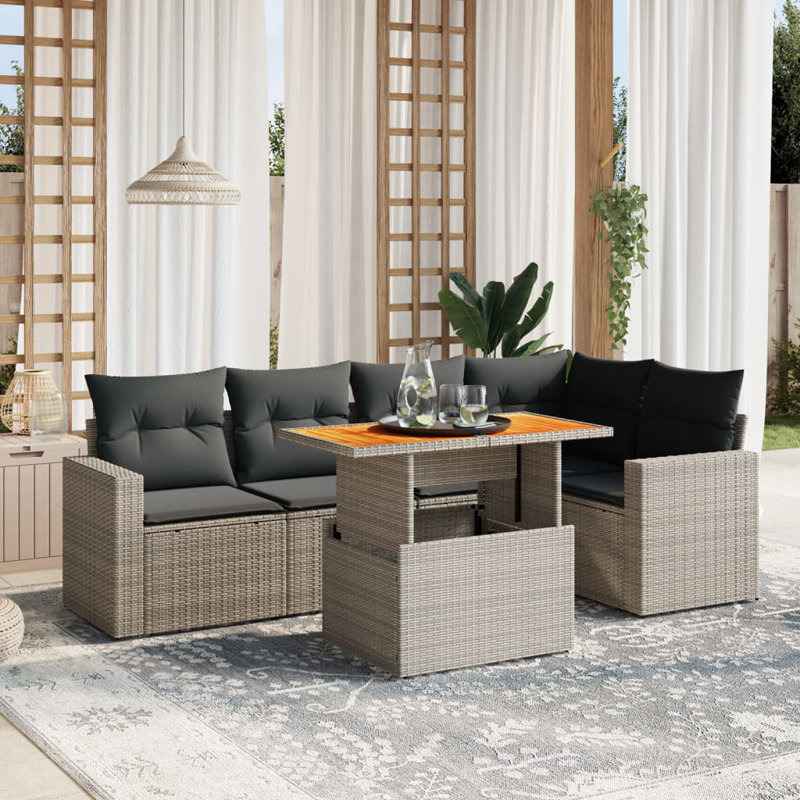 Vidaxl Garden Sofa Set Grey