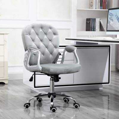 Chaise de bureau confortable en velours Comfy