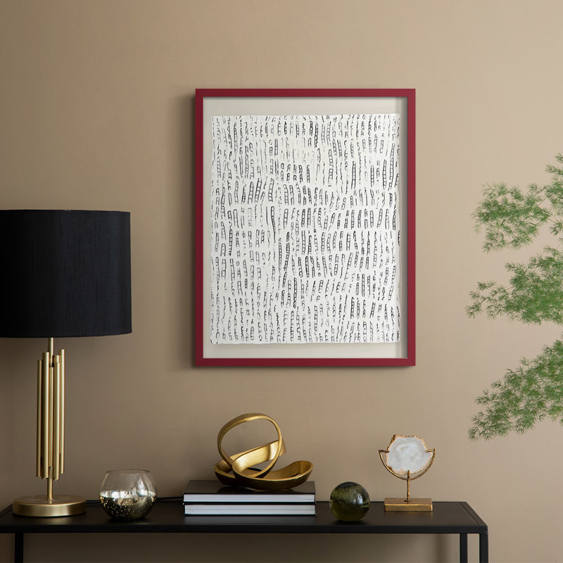 «Abstract CCXLVII», reproduction encadrée - prête à être accrochée, Rouge, H 14 po x l 11 po
