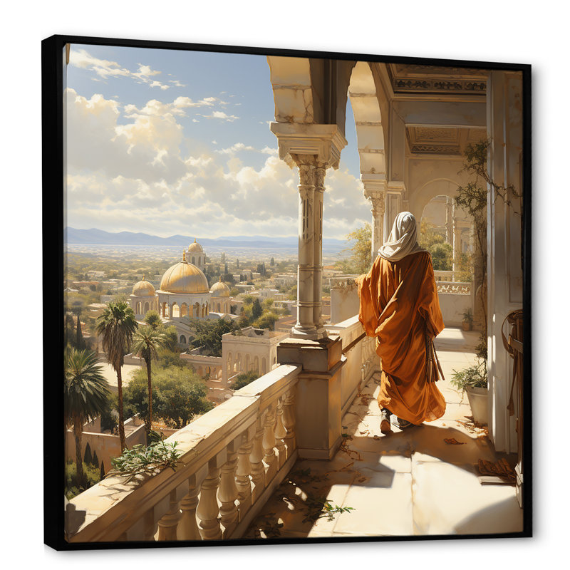 Judaïsme sépharade, héritage II, art mural, Cadre flottant noir, H 16 po x l 16 po x P 1 po