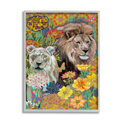 «Lion Couple» par Sangita Bachelet - Impression sur toile