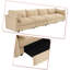 Chenille Fabric Upholstered Sofa with Under-Seat Drawers-115690030