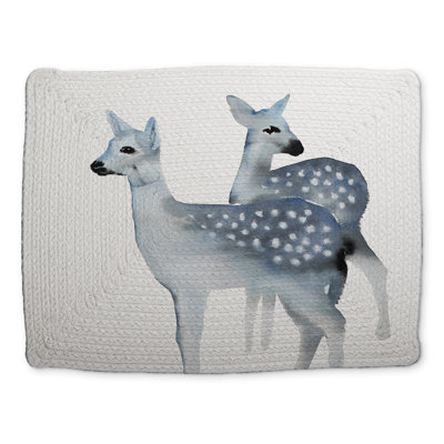Napperon Blue Fawns Deer - Polyester tressé