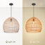 Luminaire suspendu en rotin 1 lumière-672087781