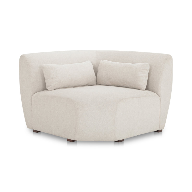 Chaise d'angle Anson, Blanc chaud