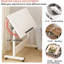 Bureau debout à hauteur réglable, bureau mobile pliable avec roulettes-121280680