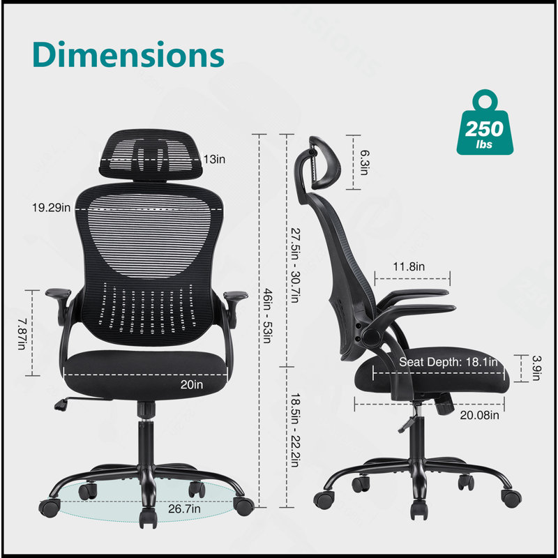Comfortable Office Chair With Adjustable Features And Excellent Support, Black, Black