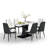 Sindia Rectangular Modern Dining Set, Faux Marble Dining Table And Chair Set for 4-6-619532831-645394717-645394713