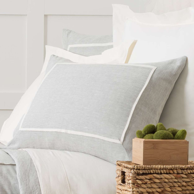 Keaton Linen Sham, King, Sky