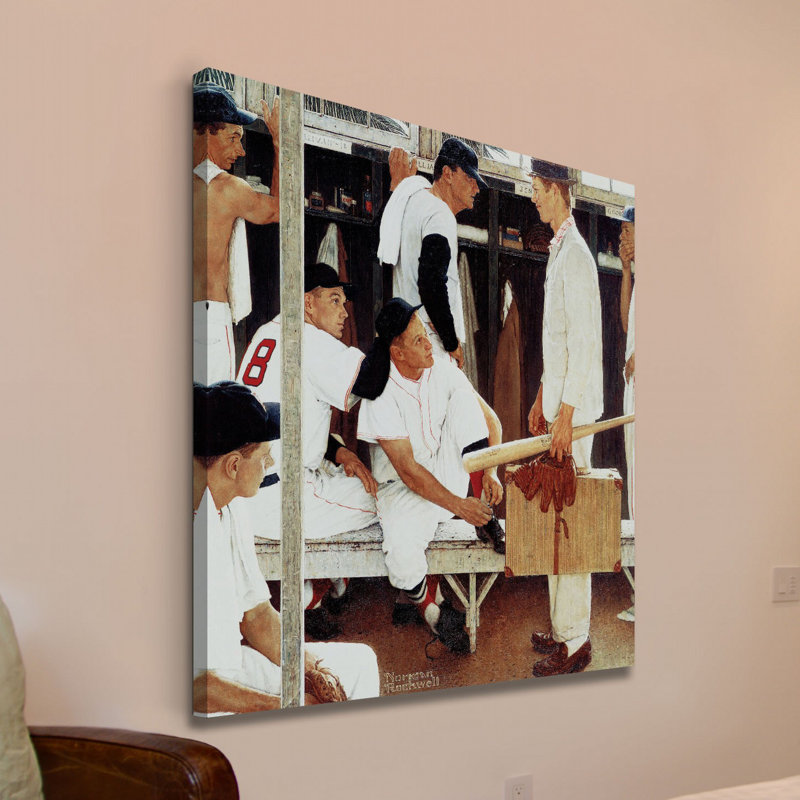 The Rookie by Norman Rockwell - Wrapped Canvas Painting, 46 cm H x 46 cm W x 4 cm D