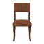 Ensemble de 2 chaises de salle à manger contemporaines en tissu rouille chenille-brun + rouille + bois + contemporain + maison de campagne + moderne-129904219
