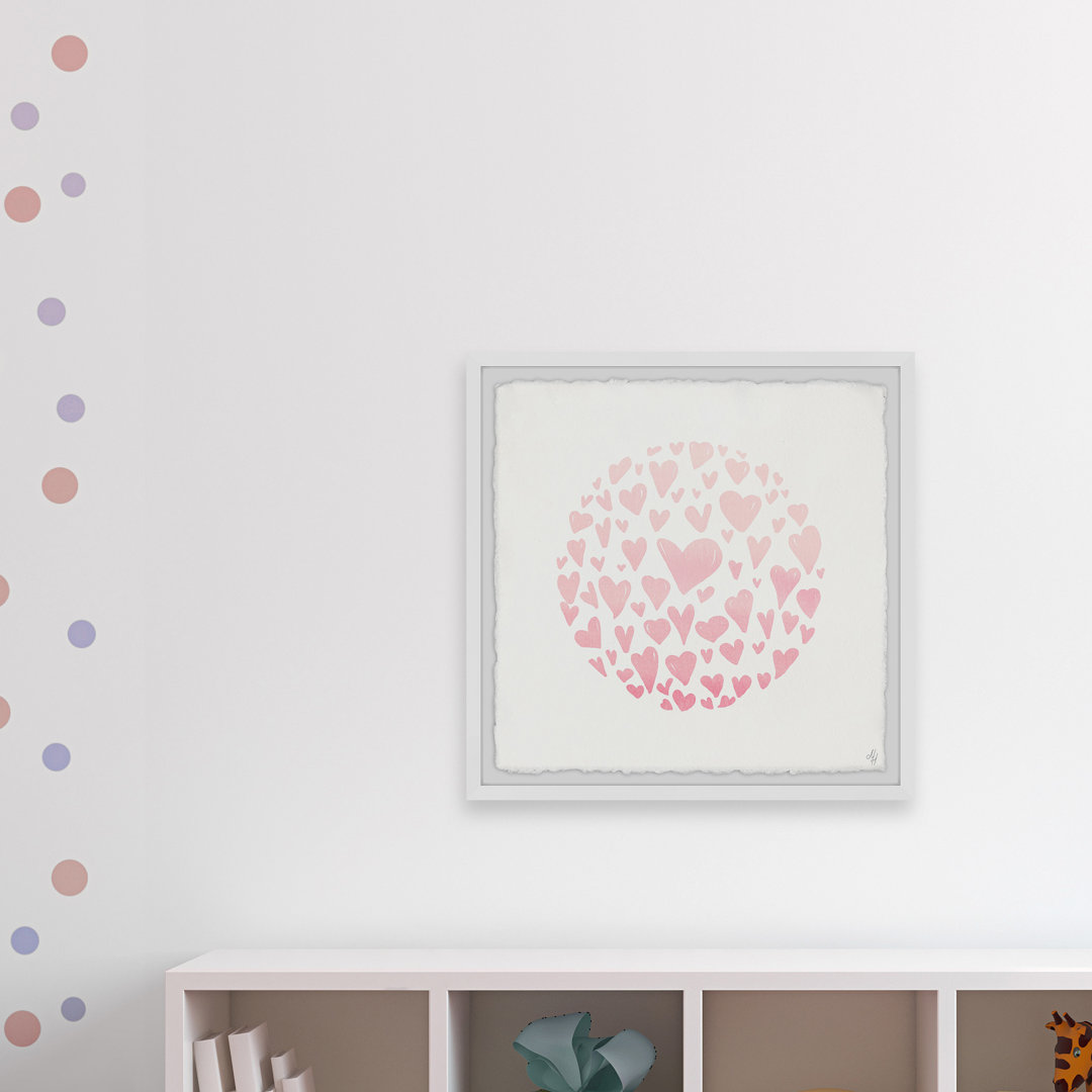Blodgett Karpinski 'Pink Circle Hearts' Framed Print Viv + Rae™