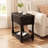 Set Of 2 Narrow End Tables With Drawer And Shelf, Solid Wood Sofa Side Tables, 2-Tier Skinny Table With Storage For Small Space Living Room And Bedroom-319529534-319529473