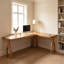 Bureau en bois massif en L Burlywood