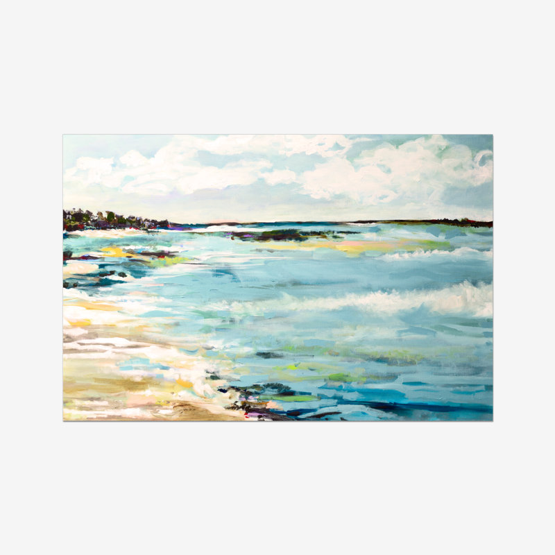 Beach Surf III by Karen Fields - Painting, 51cm H x 76cm W, Wrapped Canvas